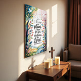 Christian Glass Wall Art - [For I know the plans I have for you, declares the Lord. (Jeremiah 29 11)] Bible Scripture Decor