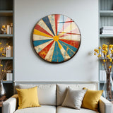 Vortex Round Glass Wall Art - Tempered Glass Circle Wall Decor