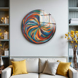Reverie Round Glass Wall Art - Tempered Glass Circle Wall Decor