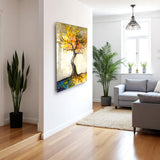 Tree Of Life Zypher Vertical Glass Wall Art - Tempered Glass Rectangular Wall Decor