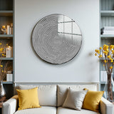 Hypnotic Round Glass Wall Art - Tempered Glass Circle Wall Decor
