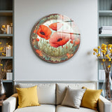 Trinity Round Glass Wall Art - Tempered Glass Circle Wall Decor