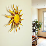Fire Sun Vibrant 3D Metal Wall Art – Laser Cut, UV Printed & Powder Coated Colorful Decor