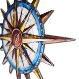 Compass Rose Vibrant 3D Metal Wall Art – Laser Cut, UV Printed & Powder Coated Colorful Decor