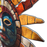 Aztec Sun Vibrant 3D Metal Wall Art – Laser Cut, UV Printed & Powder Coated Colorful Decor