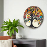 Serenity Tree Of Life, Tempered Glass Round Wall Art - Tempered Glass Circle Wall Decor