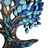 Midnight Blue - Tree of Life Wood Wall Art  - Modern Nature Home Decor