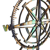 Values Compass Wood Wall Art - "Love" Center with Honesty, Respect, Loyalty, Passion - 10mm Thick Meaningful Decor WH