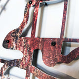 Compass World Map Rusty Metal - Laser Cut Minimalist Wall Decor