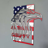 Eagle  Flag Vibrant 3D Metal Wall Art – Laser Cut, UV Printed & Powder Coated Colorful Decor