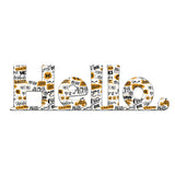 Hello Vibrant 3D Metal Wall Art – Laser Cut, UV Printed & Powder Coated Colorful Decor