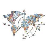 Petra Big Bang World Map Metal - Laser Cut Minimalist Modern Wall Decor