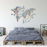 Petra Big Bang World Map Metal - Laser Cut Minimalist Modern Wall Decor
