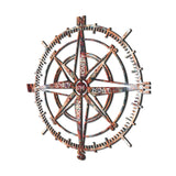 Rusty Compass Vibrant Metal Wall Art – Laser Cut, UV Printed & Powder Coated Colorful Decor