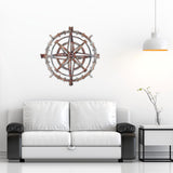 Rusty Compass Vibrant Metal Wall Art – Laser Cut, UV Printed & Powder Coated Colorful Decor