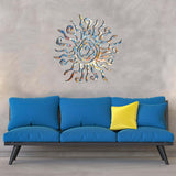Sun Petra Vibrant Metal Wall Art – Laser Cut, UV Printed & Powder Coated Colorful Decor