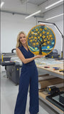 Prosper Tree Of Life, Tempered Glass Round Wall Art - Tempered Glass Circle Wall Decor