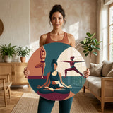 Yoga Harmony 18 round glass artwork view 3