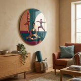 Yoga Harmony 18 round glass artwork view 4
