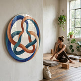 Yoga Harmony 20 round glass artwork view 2