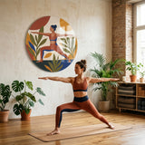Yoga Harmony 21 round glass artwork view 2