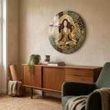 Yoga Harmony 23 round glass artwork view 3