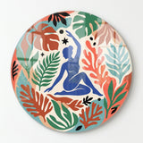 Yoga Harmony 24 round glass artwork view 1