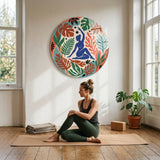 Yoga Harmony 24 round glass artwork view 2