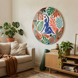 Yoga Harmony 24 round glass artwork view 3