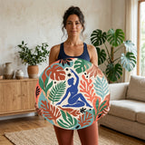 Yoga Harmony 24 round glass artwork view 4