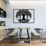 3 Piece Life Tree Black Metal Decor