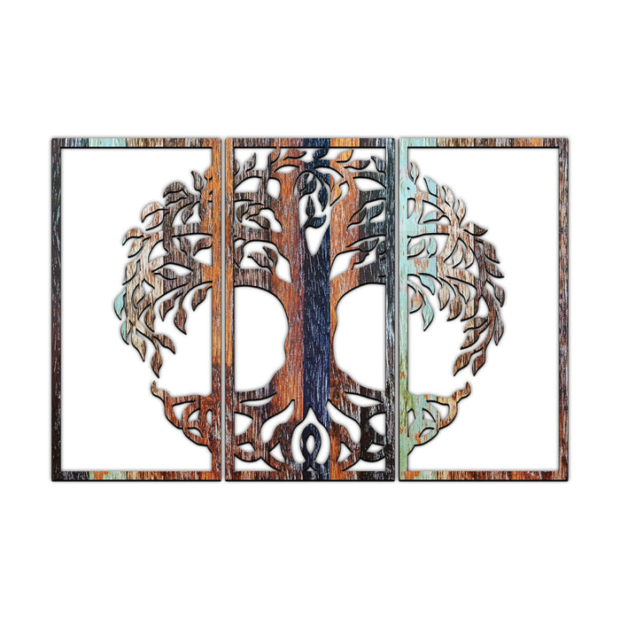 3 Piece Life Tree Color Metal