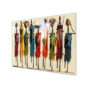 African Tempered Glass Wall Art