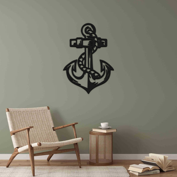 Anchor Black Metal Decor