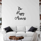 Be Happy Allways Black Metal Decor