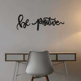 Be Positive Black Metal Decor