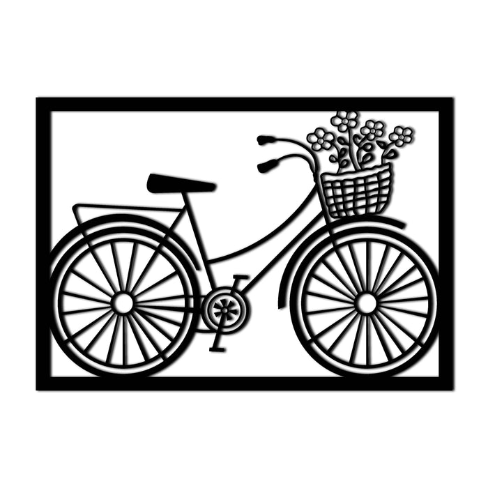 Bicycle Black Metal Decor