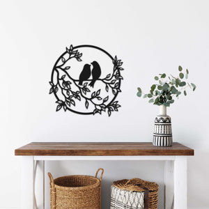 Birds In Love Black Metal Decor