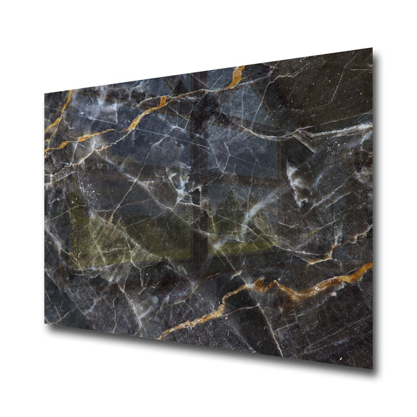 Black Marbel Tempered Glass Wall Art