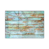 Blue Wood Tempered Glass Wall Art