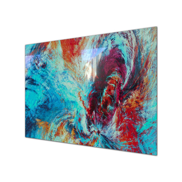 Blue of Fire Tempered Glass Wall Art