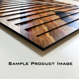 Color Slice Serrated Wood Art