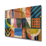 Color Slices Tempered Glass Wall Art