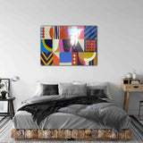 Color Slices Tempered Glass Wall Art