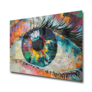 Colorful Eye Tempered Glass Wall Art