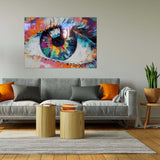 Colorful Eye Tempered Glass Wall Art