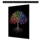 Colorful Life Tree Tempered Glass Wall Art