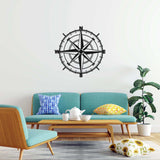 Compass Black Metal Decor