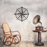 Compass Black Metal Decor