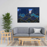 Contour Lines Tempered Glass Wall Art